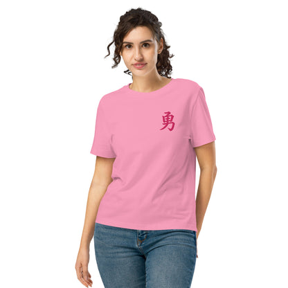 t-shirt femme brodé kanji brodé